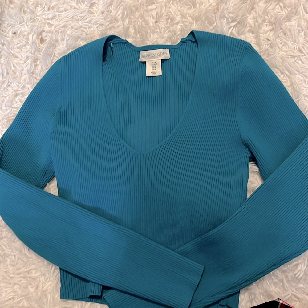 teal/blue long sleeve shirt never worn